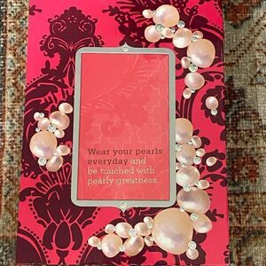 BareMinerals makeup or trinket box with quote and pull tab